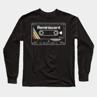 Reminiscent Tape Logo with Text Long Sleeve T-Shirt